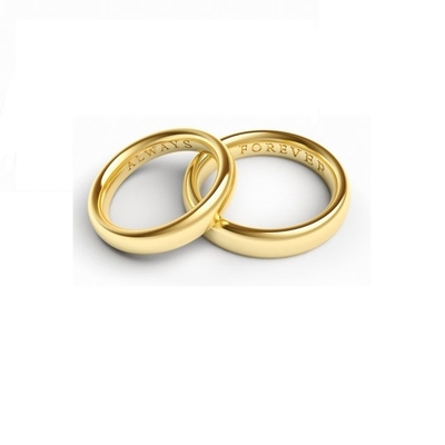 US grootte 5 Custom Design Comfort Fit Goud geplatte plat zilveren trouwringen voor geen steen