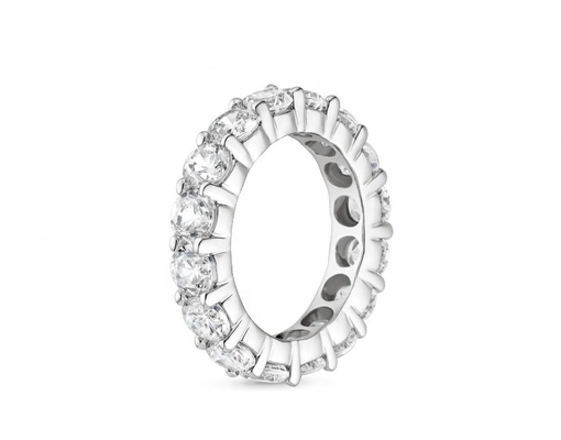 925 Sterling Silver Eternity Bands Ring Rhodium Plated Handgemaakte Ringen Technische sieraden