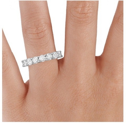 925 Sterling Silver Eternity Bands Ring Rhodium Plated Handgemaakte Ringen Technische sieraden