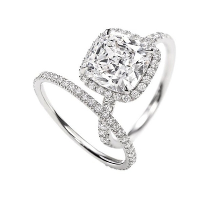 Europa en Amerika Trend Sterling Zilveren Verlovingsring Set Met Zilveren Plating