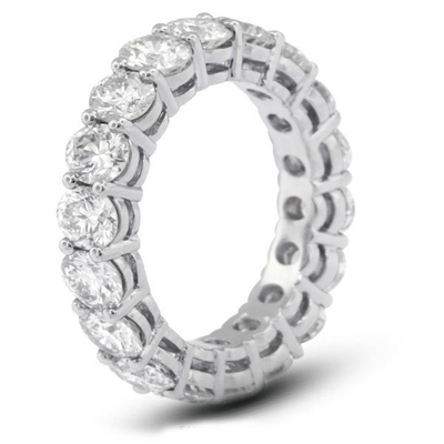 925 Sterling zilver 4mm CZ Eternity Band Ring Eco-vriendelijk Ja Plating Rose Gold
