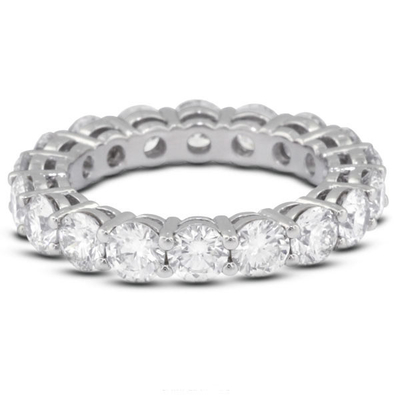 925 Sterling zilver 4mm CZ Eternity Band Ring Eco-vriendelijk Ja Plating Rose Gold