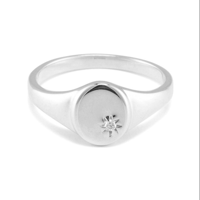 18K goud Vermeil zonnebloem zegelring met minderheidsontwerp in 925 Sterling zilver