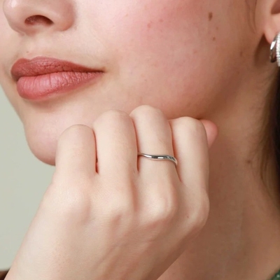 Certificaat van beoordeling door derden 925 Sterling zilver Vrouwelijke eenvoudige sieraden band Ring