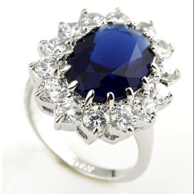 Prinses Sapphire Design Ringen Voor Vrouwen Liefde Geschenk Zwarte Steen Aanpassingsvermogen