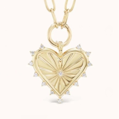 18K goud wit CZ Spiked Love Heart Charm ketting 925 Sterling zilveren hangers