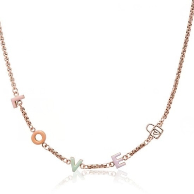 Gepersonaliseerde naam Ketting Individuele letters Emaille Gepersonaliseerde gouden ketting Initialen