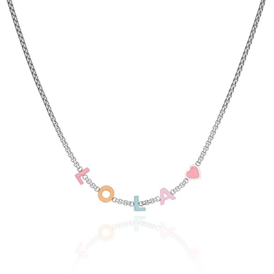 Gepersonaliseerde naam Ketting Individuele letters Emaille Gepersonaliseerde gouden ketting Initialen