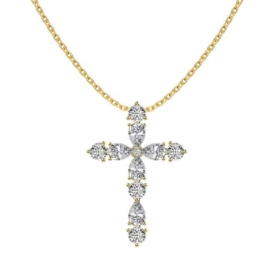 Aanpassen 925 Sterling zilveren kruis ketting 18k zilveren kruis en ketting dames