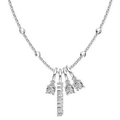Witte CZ 4mm 925 zilveren ketting vrouwelijke Zircon steen ketting luxe DIY