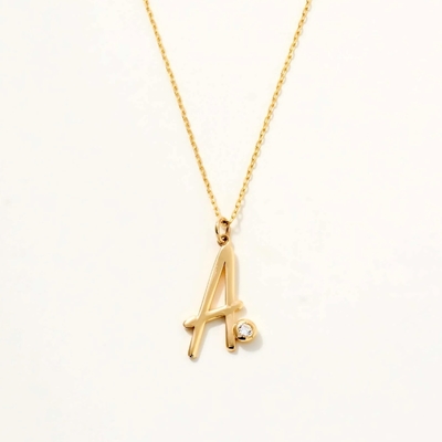 Bezel Set Wit CZ Initiële Hanger Unisex 925 Sterling Zilver Gepersonaliseerde Ketting