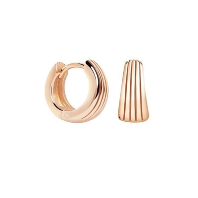 ECO 925 Sterling zilver Huggie oorbellen witgoud geplatteerd voor jubileum