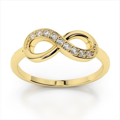 Witte CZ Stone Love Infinity Rings in 925 Sterling zilver voor eeuwige romantiek