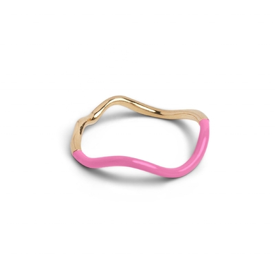 925 sterling zilver 18k goud roze glazuur band ringen voor vrouwen meisjes