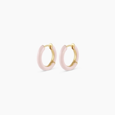 Gepersonaliseerd Logo Chunky 18K Goud geplatte Hoop Turquoise Emaille Kleur 925 Sterling Zilver Huggies oorbellen
