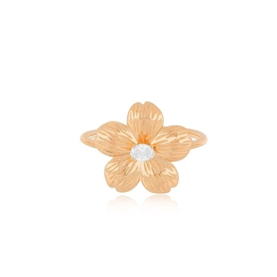 Forever Flower 18K goud geplatte ovaal CZ dames ring in 925 Sterling zilveren sieraden