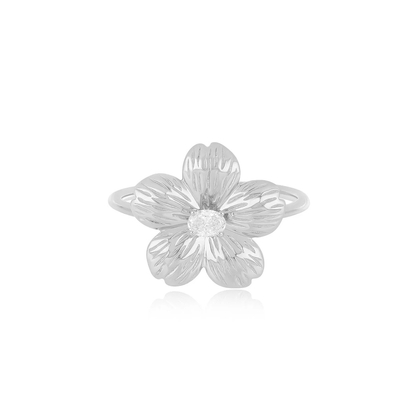 Forever Flower 18K goud geplatte ovaal CZ dames ring in 925 Sterling zilveren sieraden