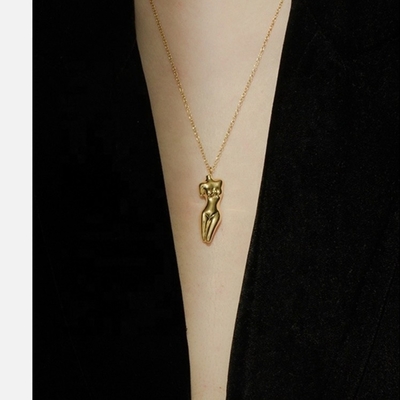 925 Sterling Silver Venus Vrouwen Lichaam hanger halsketting aanpasbaar voor uw outfit