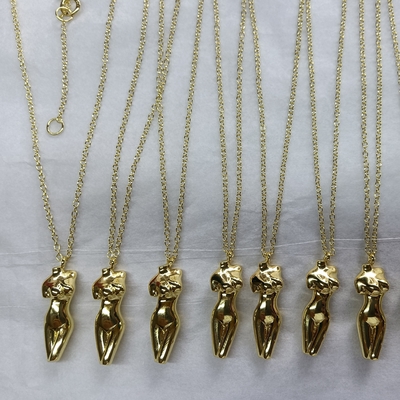 925 Sterling Silver Venus Vrouwen Lichaam hanger halsketting aanpasbaar voor uw outfit