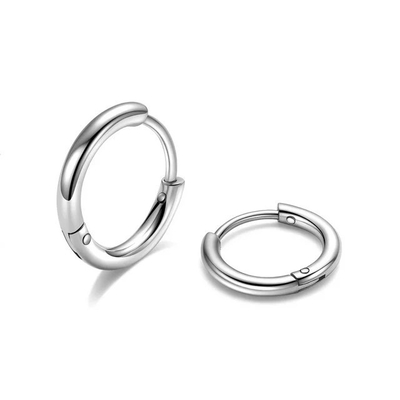 Simply Rose Gold 8mm Hinged Huggie Kleine Hoop Earrings van roestvrij staal Voor het afstuderen