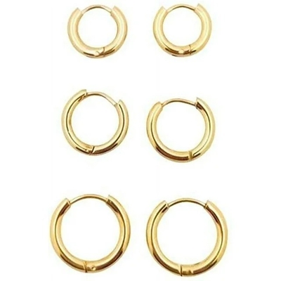 Simply Rose Gold 8mm Hinged Huggie Kleine Hoop Earrings van roestvrij staal Voor het afstuderen
