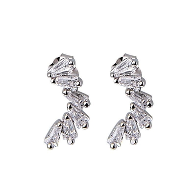 Zirconia-oordopjes voor vrouwen Vermeil sieraden Iced Ohrringe