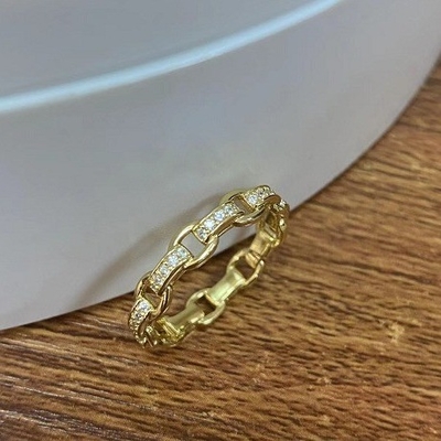 18K goud Delicaat Individuele Super Fairy 925 Sterling Zilveren Ring