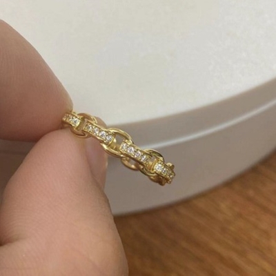 18K goud Delicaat Individuele Super Fairy 925 Sterling Zilveren Ring