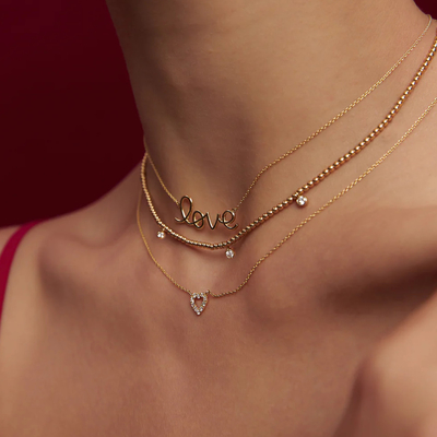 Solid 925 Sterling zilver 14K goud geplatte Liefdes hanger halsketting voor vrouwen Valentijnsdag cadeau