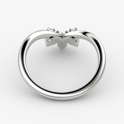 Nieuwe klanten ontwerpen elegante 925 Sterling zilver 18K goud bloemblaad kronen banden