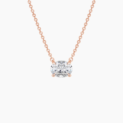 Oval gesneden 5A Wit kubisch Zirconia glanzend edelsteen hanger halskettingen voor vrouwen klassieke sieraden