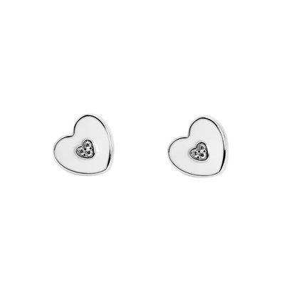 Huwelijksgelegenheid Roze hart stud oorbellen voor ketting sieraden sets