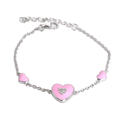 Huwelijksgelegenheid Roze hart stud oorbellen voor ketting sieraden sets