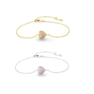 925 Sterling Zilveren Hart Armband met Zirkonia voor Vrouwen