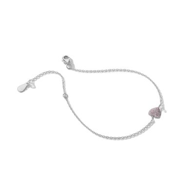925 Sterling Zilveren Hart Armband met Zirkonia voor Vrouwen