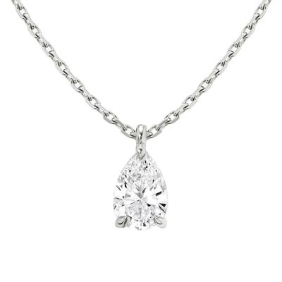 925 Sterling Zilveren Peergeslepen Zirkoon Hangerketting voor Dames