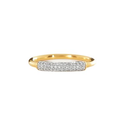 925 Sterling Zilver 18K Vergulde CZ Stapelring voor Dames