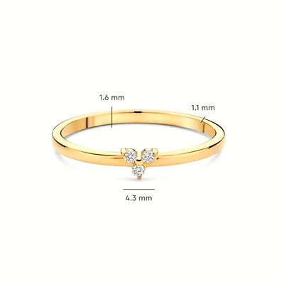 925 Sterling Zilveren Vergulde CZ Lotus Ring voor Vrouwen