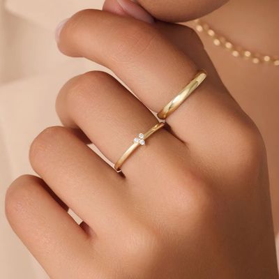 925 Sterling Zilveren Vergulde CZ Lotus Ring voor Vrouwen
