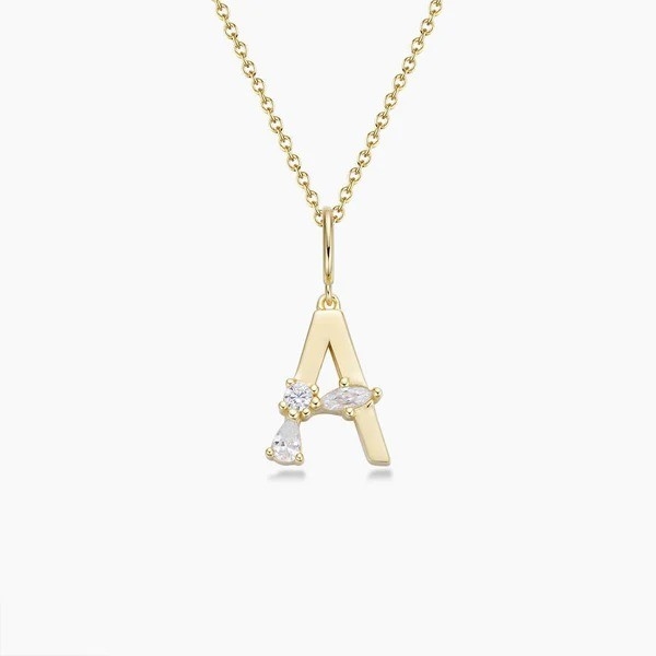925 Sterling zilver CZ briefhangers in eenvoudig 18K goudgeplatte voor mode sieraden