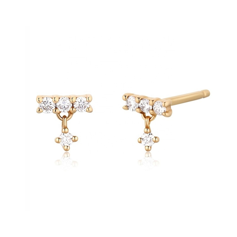 Goud geplatte 2022 Minimalist Stud oorbellen voor vrouwen in 925 Sterling zilver op maat