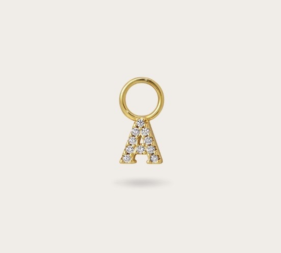 Logo 925 en aangepaste Mini 18K Gold Initial Charm 925 Sterling Silver Persoonlijke Hanger