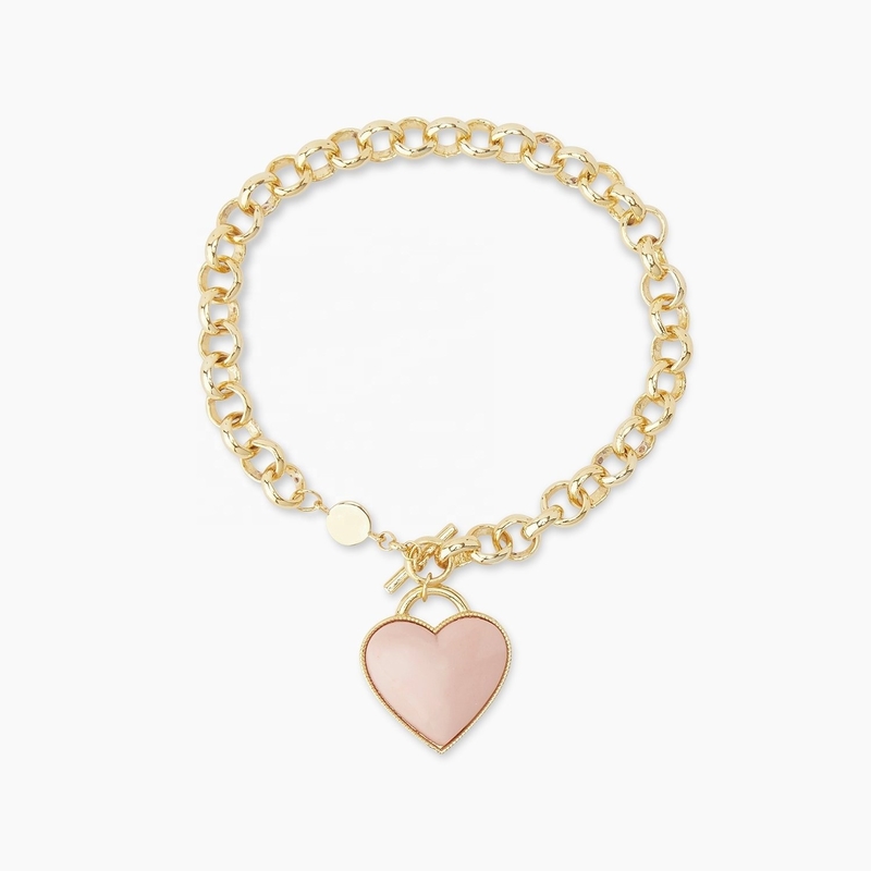 925 Sterling Silver Heart Charm Armband in Chique Roze voor meisjes Heerlijke sieraden