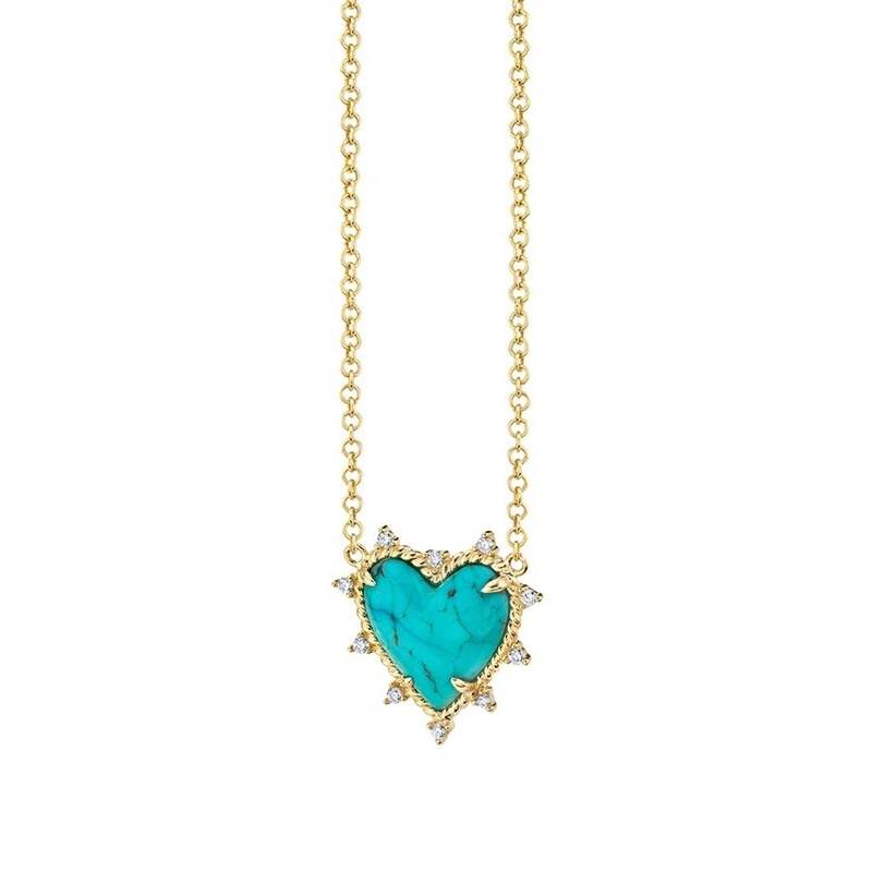 925 Sterling zilveren ketting sieraden diamant en turquoise hart twist ketting geen parel ketting