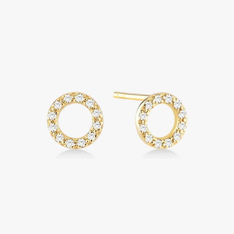 18K goud geplatte 925 Sterling zilver klassieke stud oorbellen voor meisjes mode accessoire