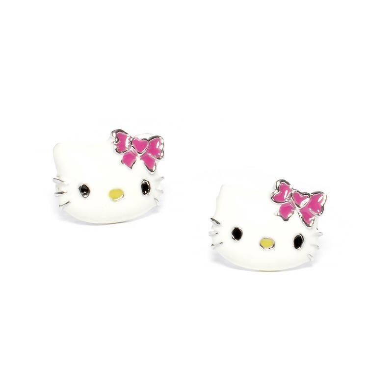 Kleurrijke Hello Kitty-oorbellen met zwarte goud en zilver