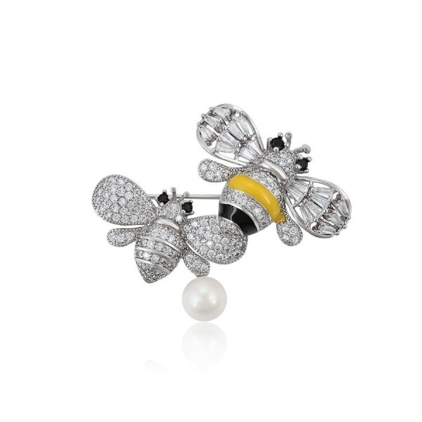 Verbazingwekkende kleurrijke emaljes Bijenbroche Kristal Rhinestone Bumble Bee Lapel Pin