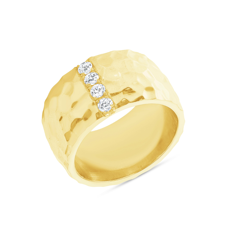 Grootte 6 - Grootte 10 Mens Eternity Band 18K vergulde koperen ringen