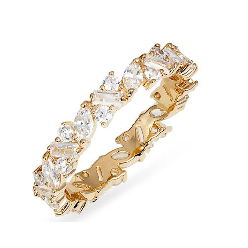 Braziliaanse fancy cut kubische zirconia eeuwigheid ring set perfect cadeau voor elke gelegenheid