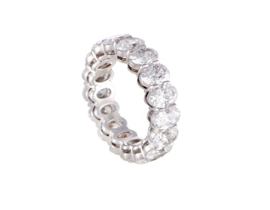 Duidelijke CZ Ovale Eternity Band Ring Juwelen Type Vrouwen Zilveren Eternity Ring